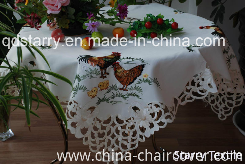 Fh-12 Rabbit Design Tablecloth Easter Use